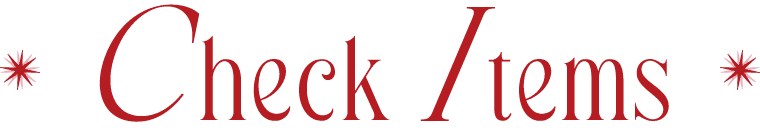 Check Items